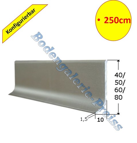 80mm alu sockelleisten - 40-80mm, alu-sockelleisten