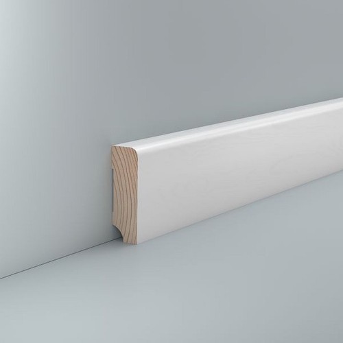 Sockelleiste weiß holz 19x60 - weiß,